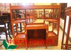 东阳木雕红木家具市场缅甸花梨木花边茶水柜价格图2