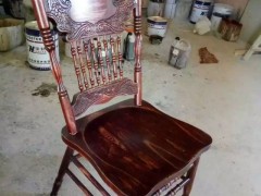欧式餐椅 复古椅子 实木餐椅 美式家用扶手靠背椅图1