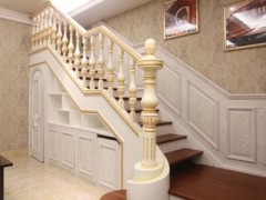 精品实木复式楼梯  实木楼梯精品雕花实木楼梯欧式宫廷实木楼梯