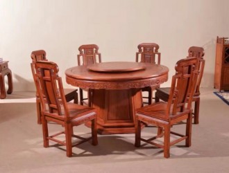 客厅中式仿古红木餐桌椅厂家联系方式