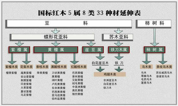 红木国标五属八类详细介绍