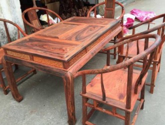 凭祥市匠心居红木家具店-缅甸花梨茶桌 老挝酸枝茶桌
