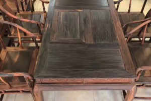 古典中式大红酸枝红木实木功夫办公室茶桌椅组合茶台家用传统简约图片