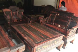 老挝大红酸枝步步高升沙发组合古典中式,榫卯结构油性足,用料厚,色彩正图片