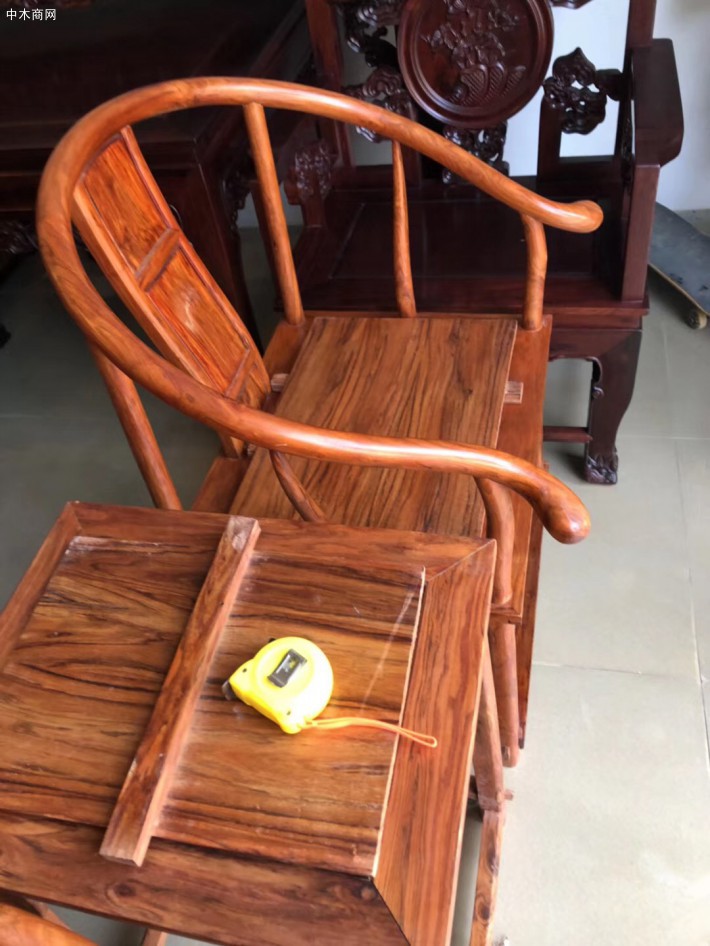 越南黄花梨圈椅3件套多少钱细节图在线高清视频图片