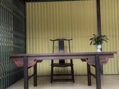 大红酸枝画案桌椅一套价格多少钱?